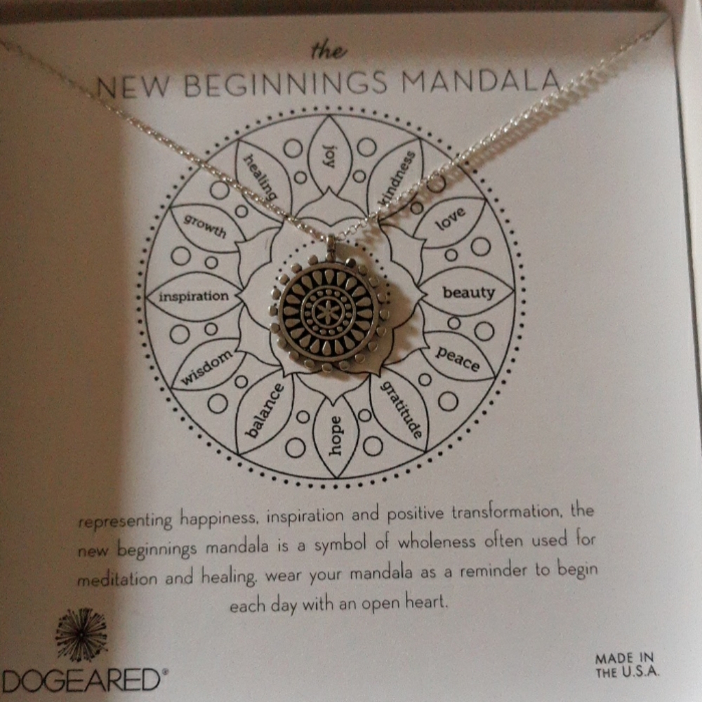 Dogeared new beginnings mandala necklace